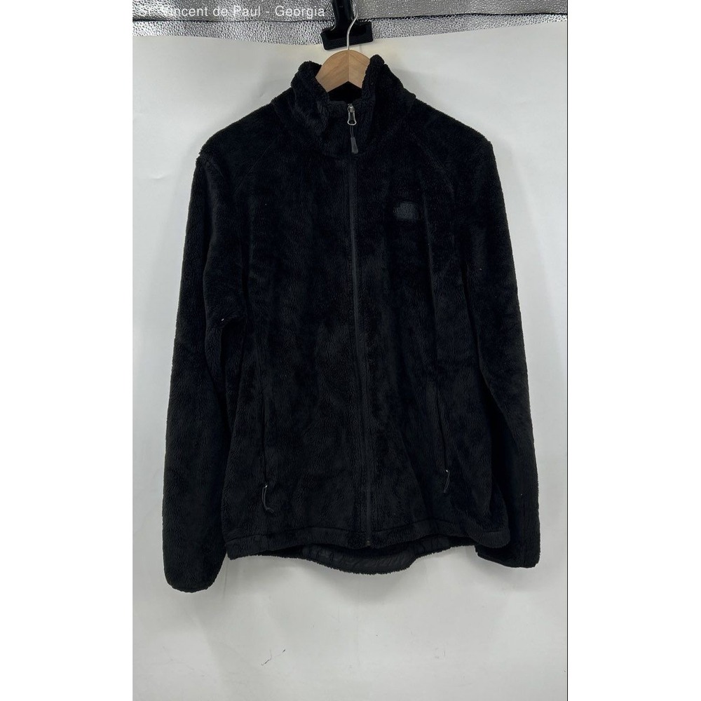 The North Face Full Zip Fleece Jacket Women's Large Black Logo